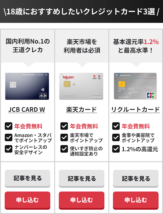 結論_18歳 クレジットカード