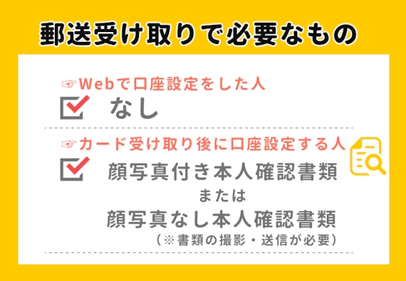 エポスカード郵送受け取りで必要なもの